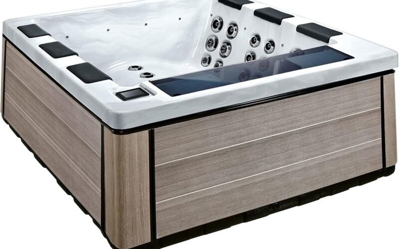 Luxury Hot Tub for Outdoor Relaxation - 6 Person Portable Spa with 44 Jets - Above Ground Comfort Model