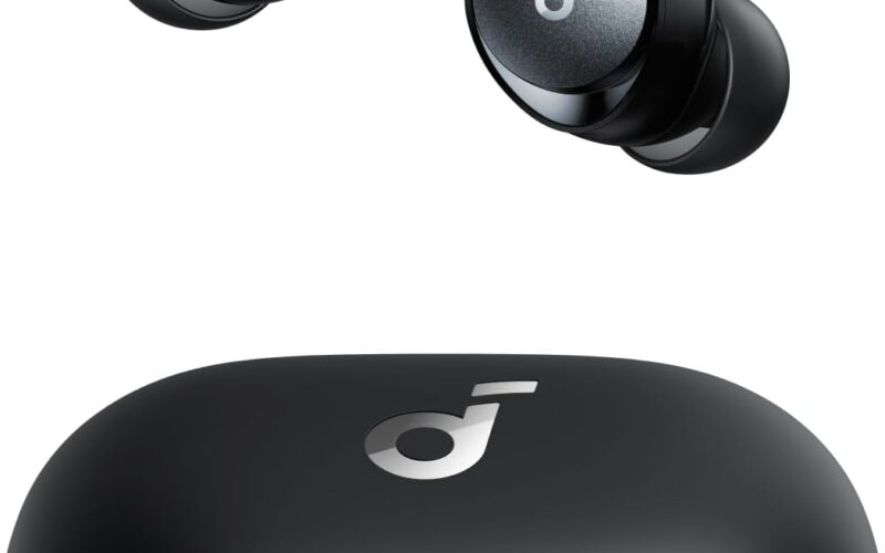 Experience Next-Level Noise Cancellation with Soundcore Space A40 Earbuds: 98% Noise Reduction, 50H Playtime, Hi-Res Sound, Wireless Charge!