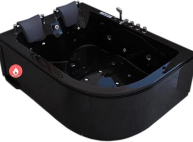 Whirlpool Hot Tub for Two - AMALFI Black with Double Pump and Heater