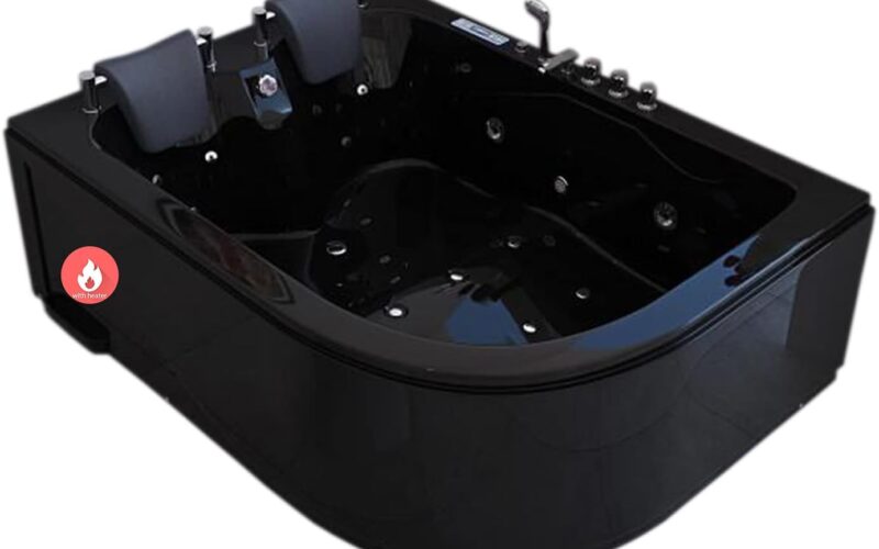 Whirlpool Hot Tub for Two - AMALFI Black with Double Pump and Heater